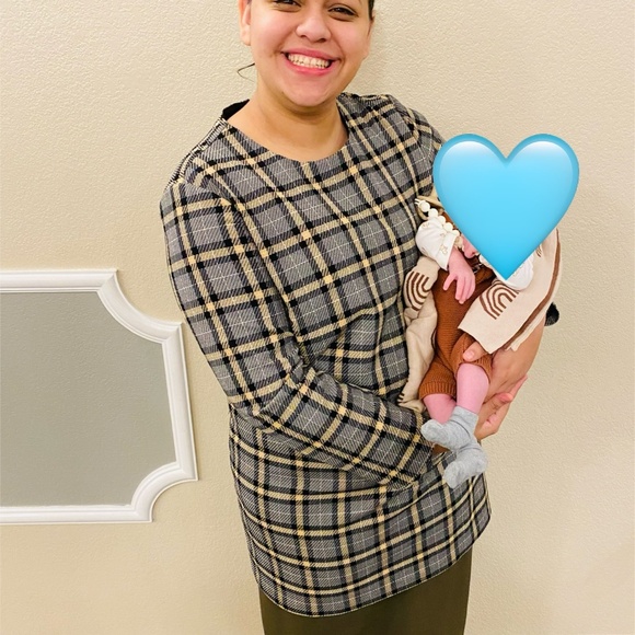 Cute Plad Pattern Shirt/Dress - Picture 4 of 4